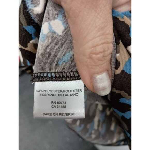 Vintage Y2K BCBGMaxazria Babydoll Dress Womens Small Brown Abstract Coquette - Picture 5 of 9